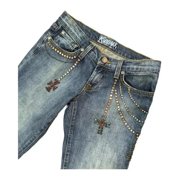 Kippy’s Swarovski Crystal Jeans size 25 with crosses - Picture 3 of 7